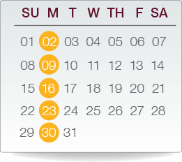 Flexible weekday infusion schedule chart