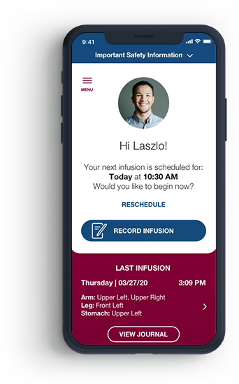 Hizentra app infusion schedule sample